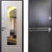 Дверь металлическая ЛИНИЯ NEW Букле капучино 960*2050 левая с зеркалом купить в интернет-магазине RemontDoma